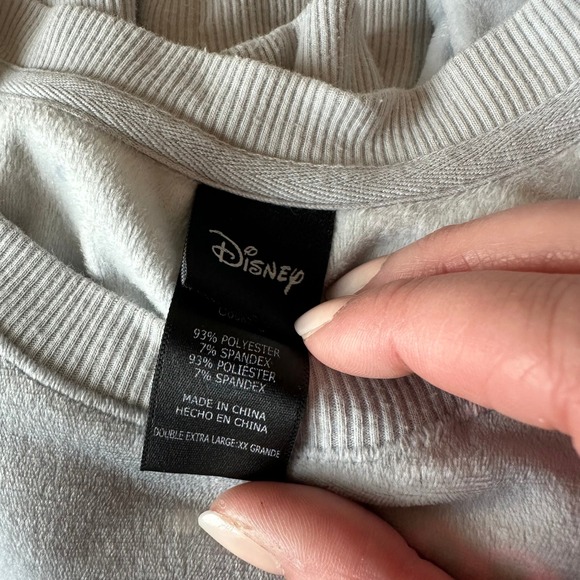 Disney Mickey Mouse Gray Fleece Pajama Set Top Pants XXL 2XL Plus Size Womens - Picture 2 of 8